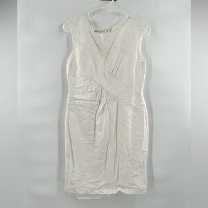 Maggy London white jacquard sleeveless dress size 10